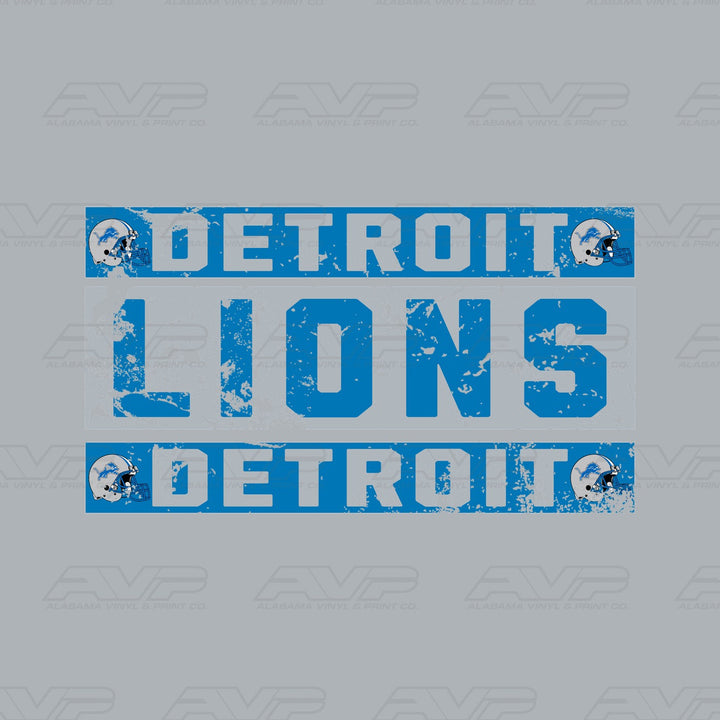Detroit Lions Grunge Alabama Vinyl & Print Co.