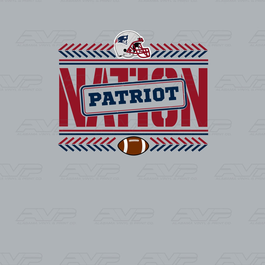 New England Patriots Team Nation Patriot Alabama Vinyl & Print Co.