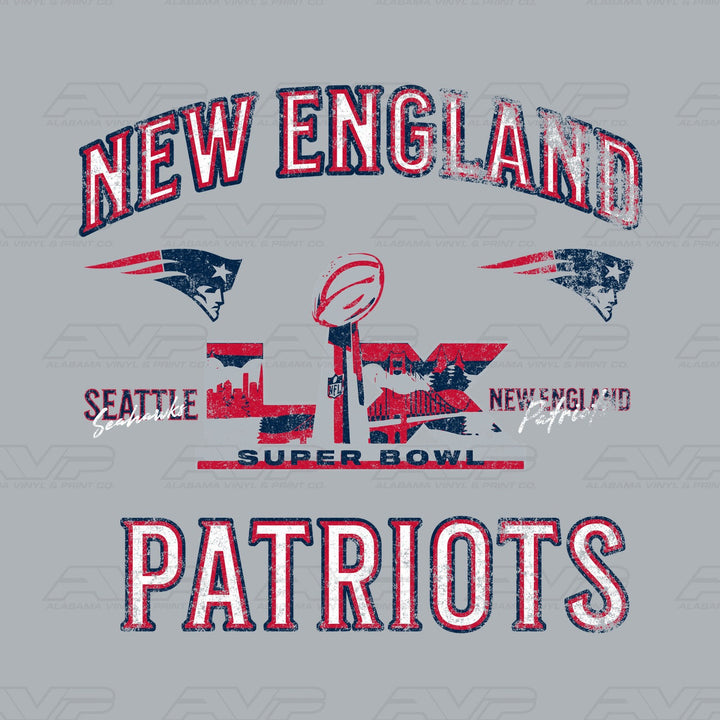 New England Patriots NE Superbowl Alabama Vinyl & Print Co.