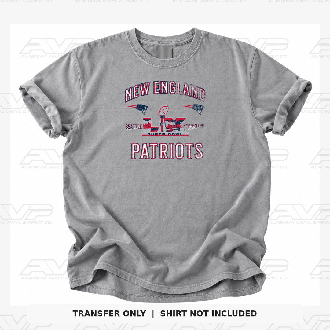 New England Patriots NE Superbowl Alabama Vinyl & Print Co.