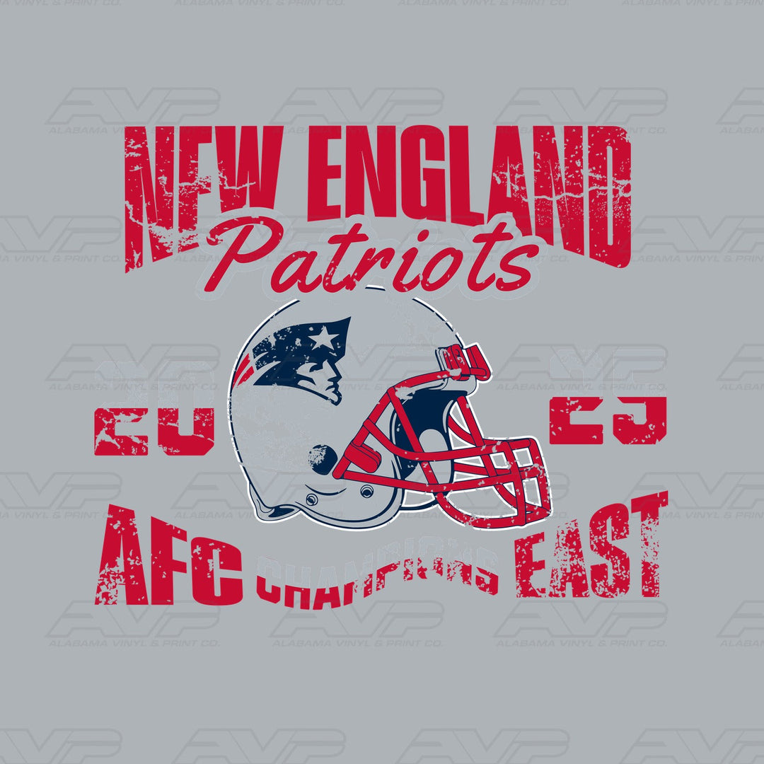 New England Patriots NE AFC Champs East Alabama Vinyl & Print Co.