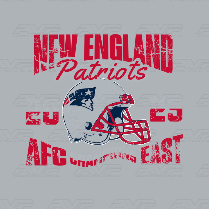 New England Patriots NE AFC Champs East Alabama Vinyl & Print Co.