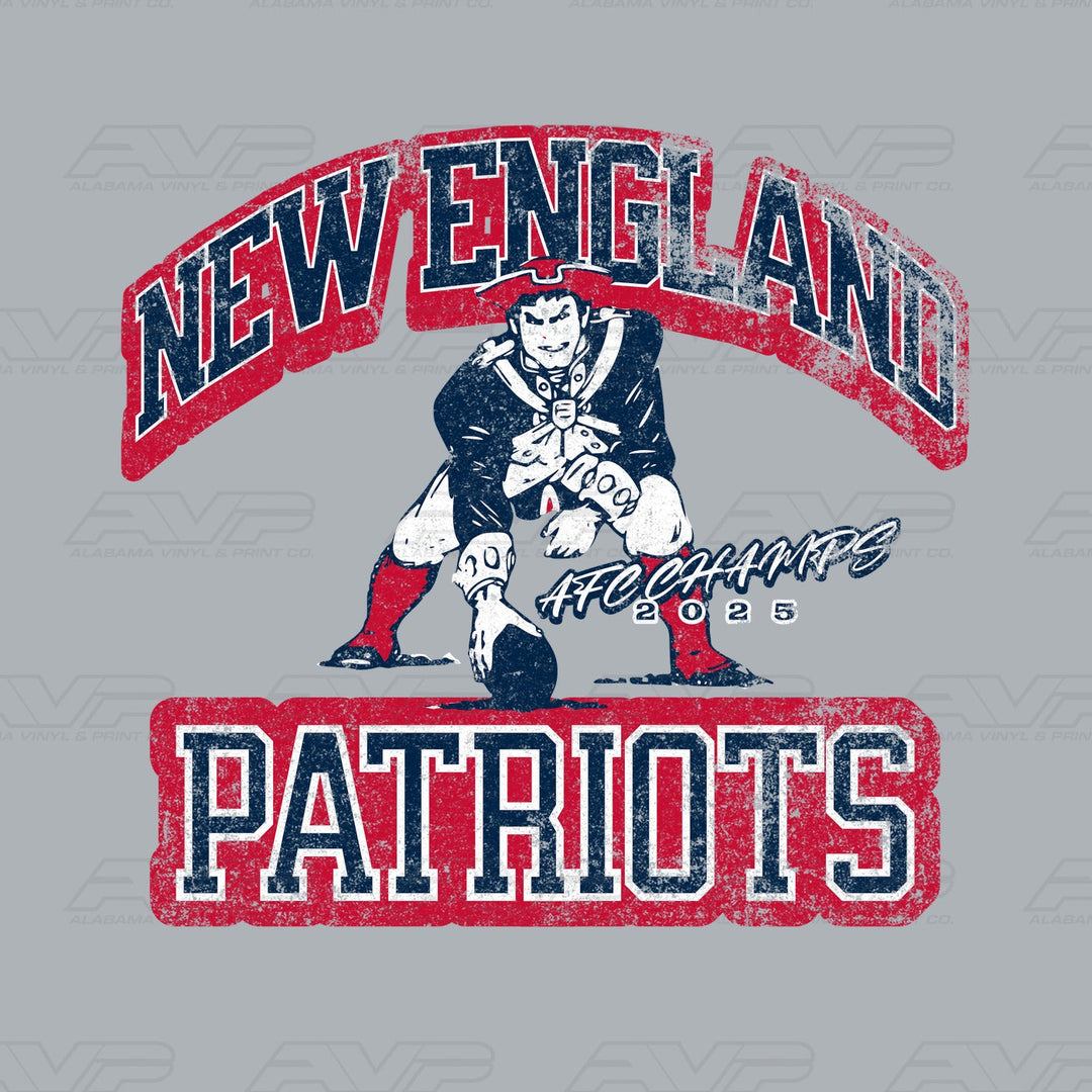 New England Patriots NE AFC Champs 2025 Alabama Vinyl & Print Co.