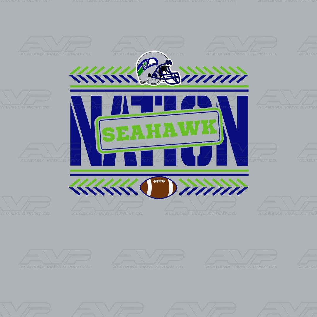 Seattle Seahawks Team Nation Seahawk Alabama Vinyl & Print Co.