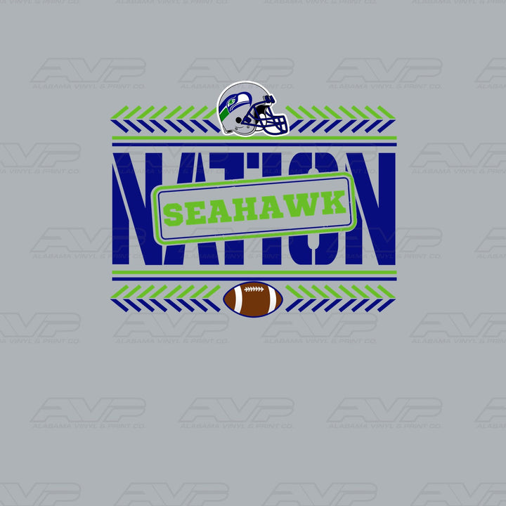 Seattle Seahawks Team Nation Seahawk Alabama Vinyl & Print Co.