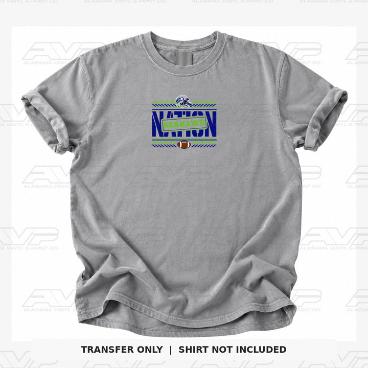 Seattle Seahawks Team Nation Seahawk Alabama Vinyl & Print Co.
