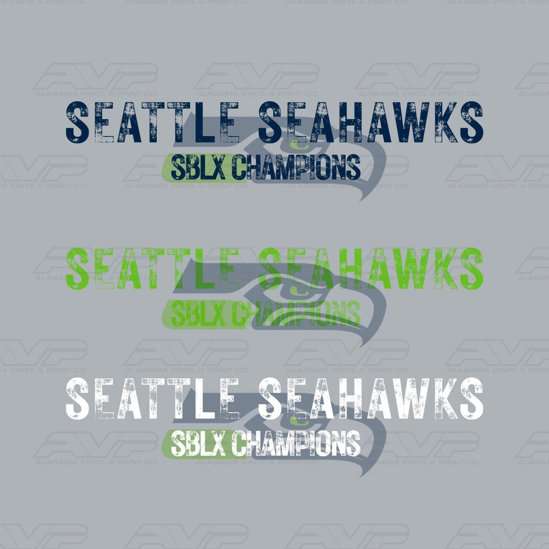Seattle Seahawks SBLX Champs Alabama Vinyl & Print Co.