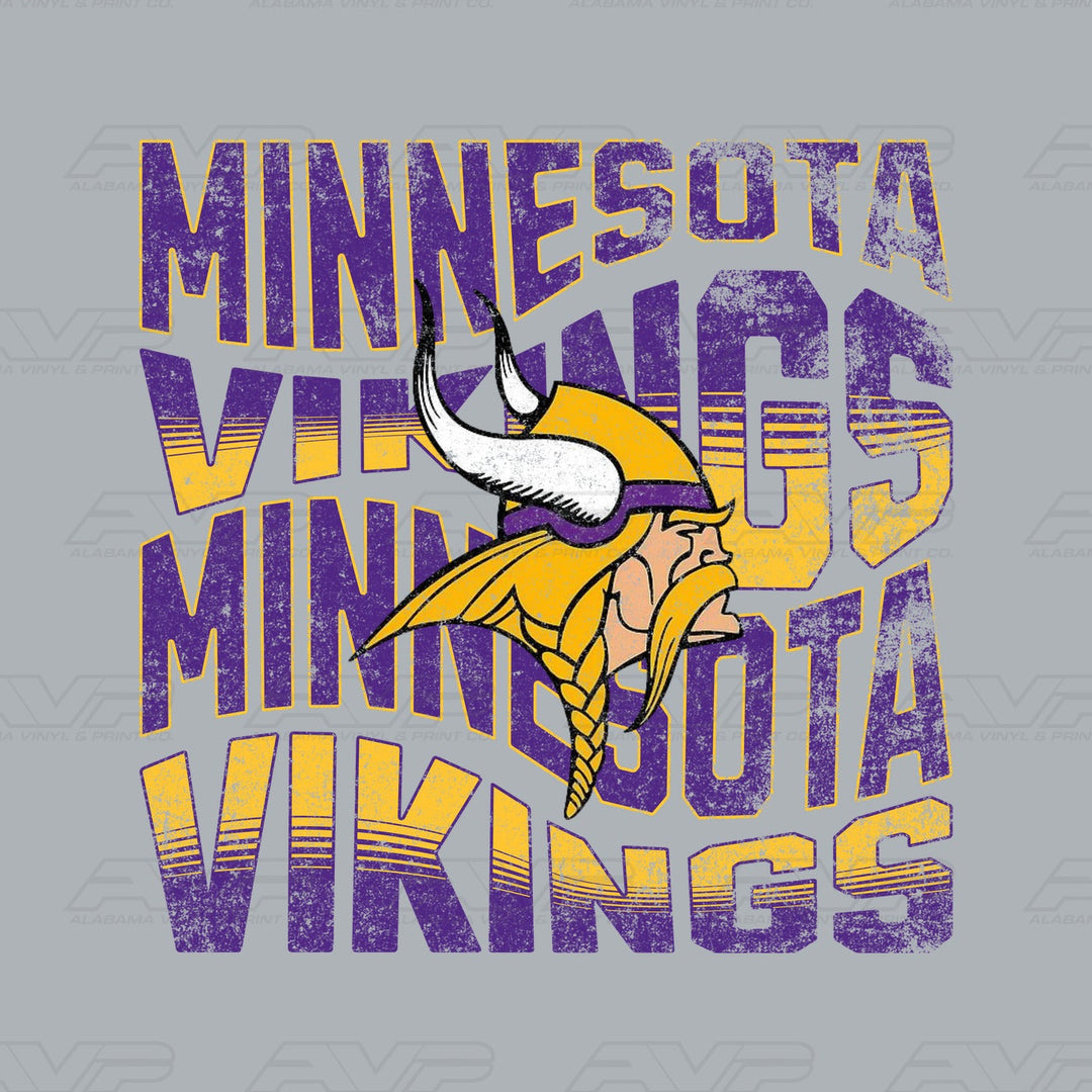Minnesota Vikings Wavy Alabama Vinyl & Print Co.