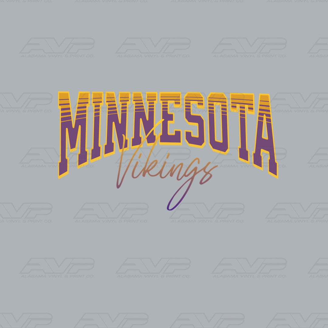 Minnesota Vikings SCRIPT Alabama Vinyl & Print Co.