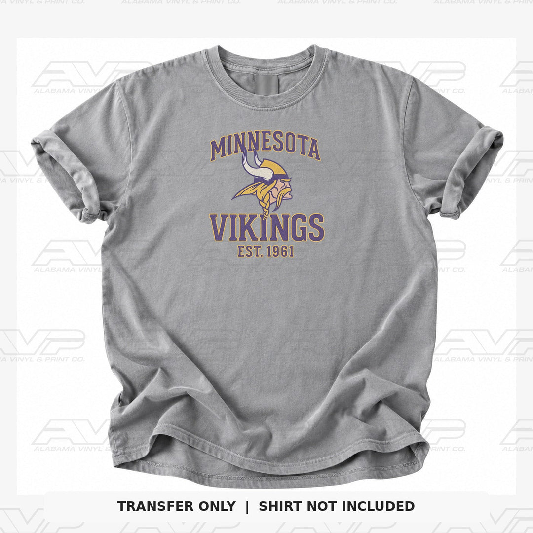 Minnesota Vikings Est 1961 Alabama Vinyl & Print Co.