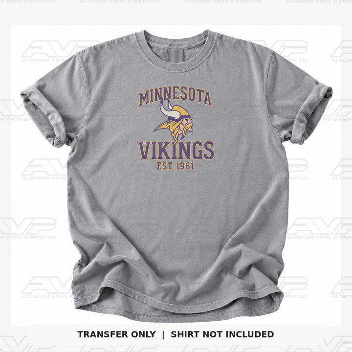 Minnesota Vikings Est 1961 Alabama Vinyl & Print Co.