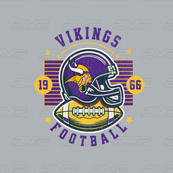 Minnesota Vikings Football 1966 Alabama Vinyl & Print Co.