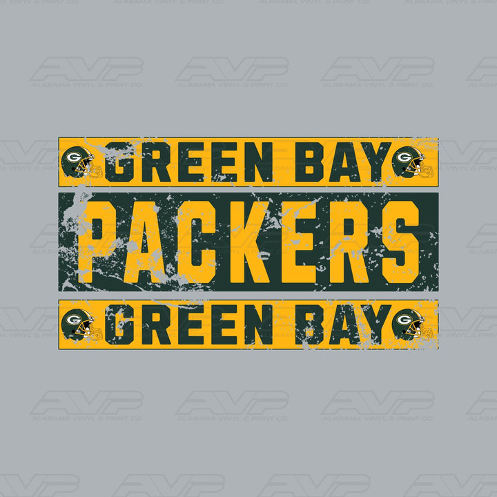 Green Bay Packers Grunge Alabama Vinyl & Print Co.