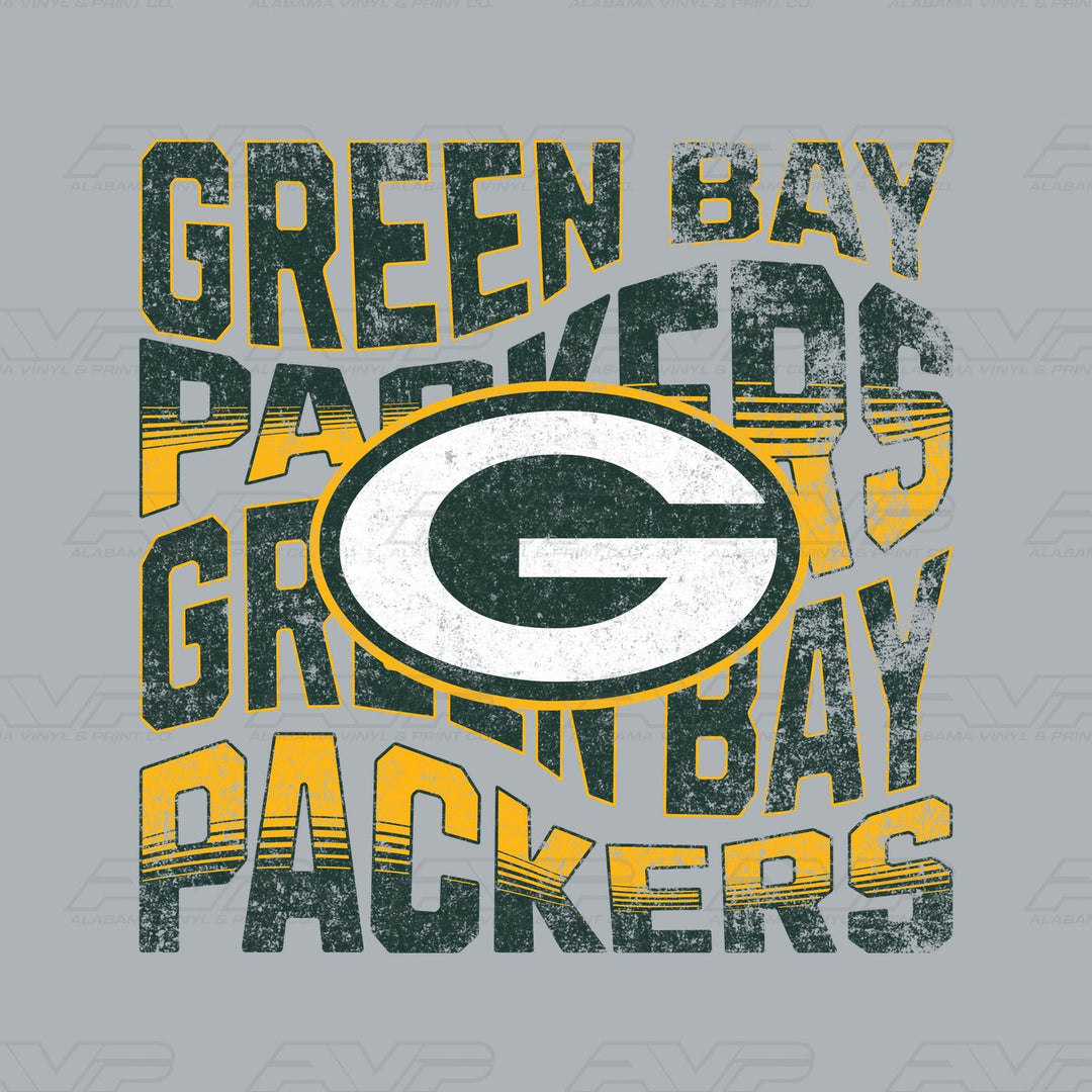 Green Bay Packers Wavy Alabama Vinyl & Print Co.