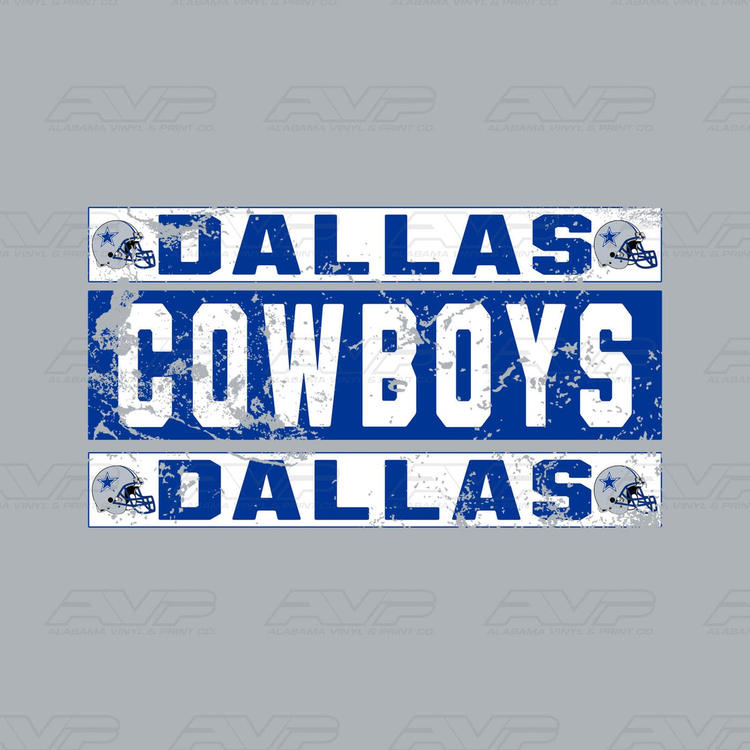 Dallas Cowboys Grunge Alabama Vinyl & Print Co.