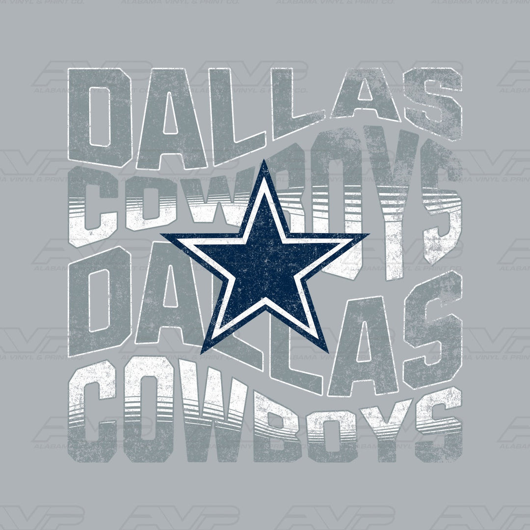 Dallas Cowboys Wavy Alabama Vinyl & Print Co.