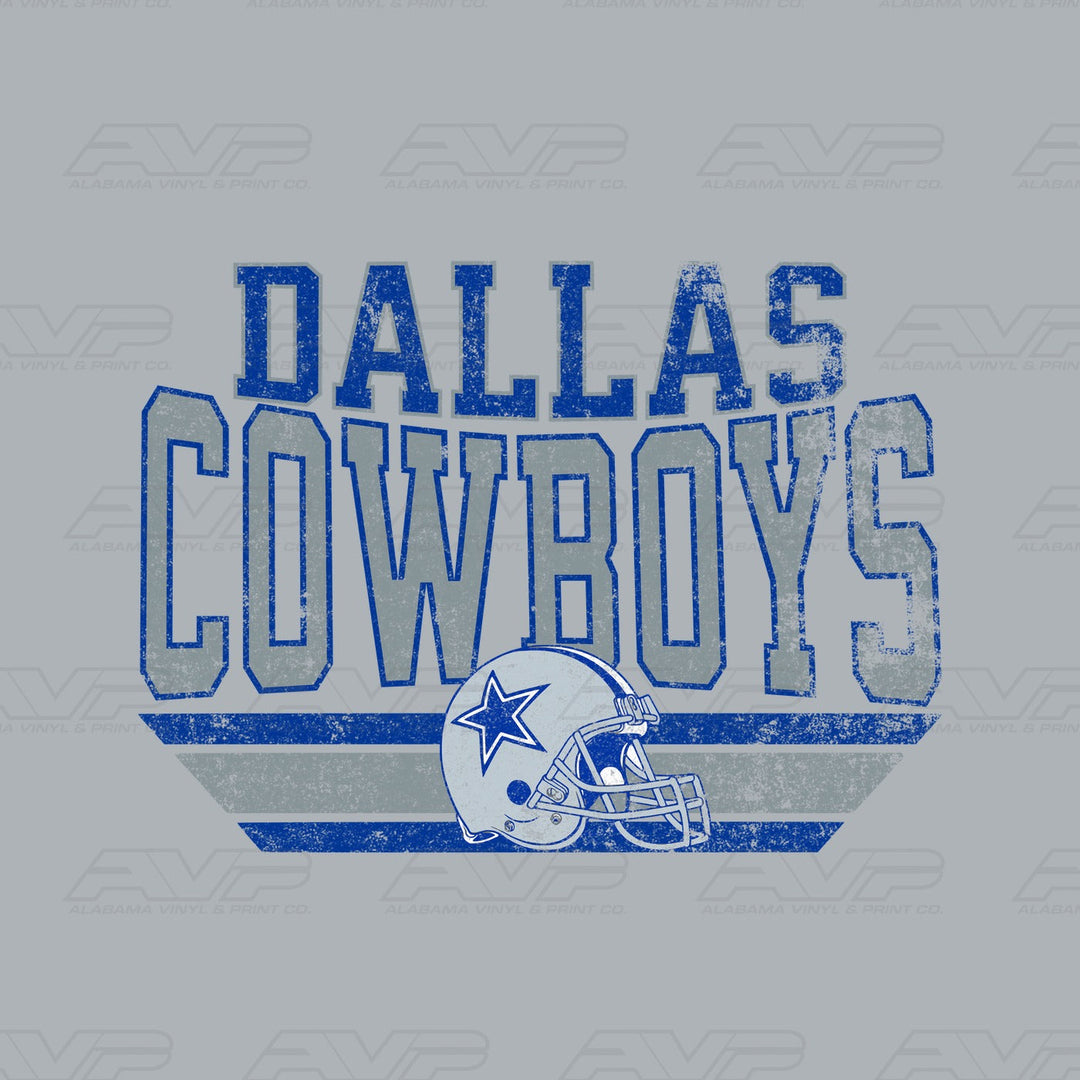 Dallas Cowboys Distressed Helmet Alabama Vinyl & Print Co.
