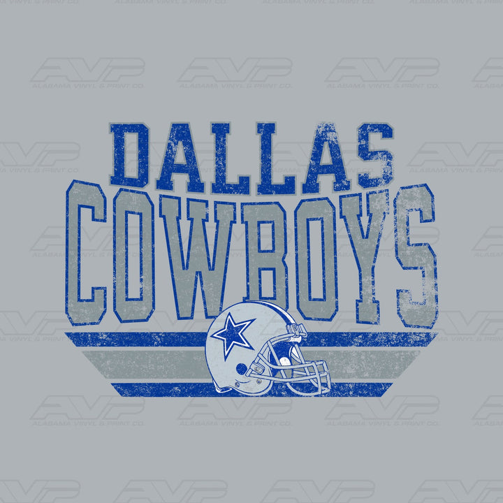 Dallas Cowboys Distressed Helmet Alabama Vinyl & Print Co.