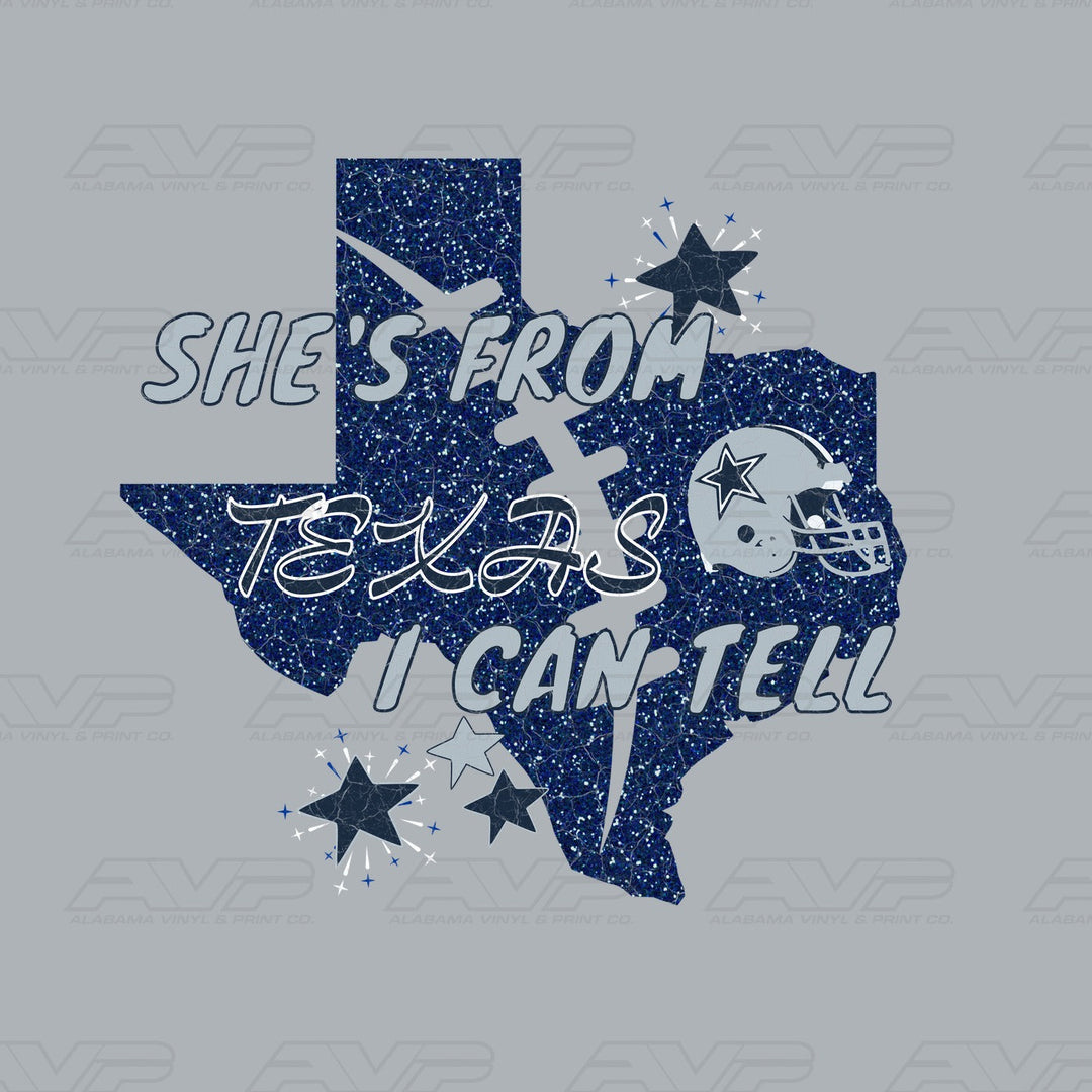 Dallas Cowboys She's From Texas Alabama Vinyl & Print Co.