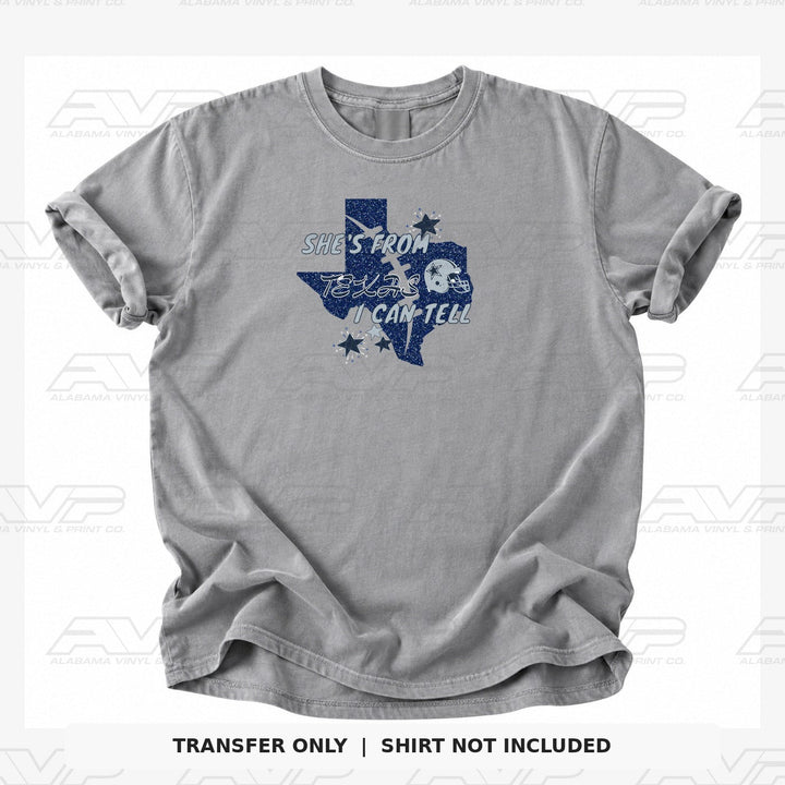 Dallas Cowboys She's From Texas Alabama Vinyl & Print Co.