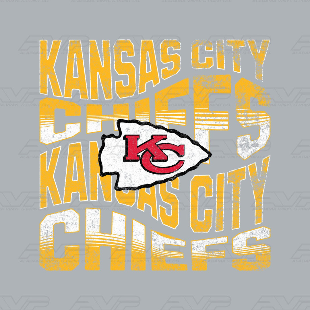 Kansas City Chiefs Wavy Alabama Vinyl & Print Co.
