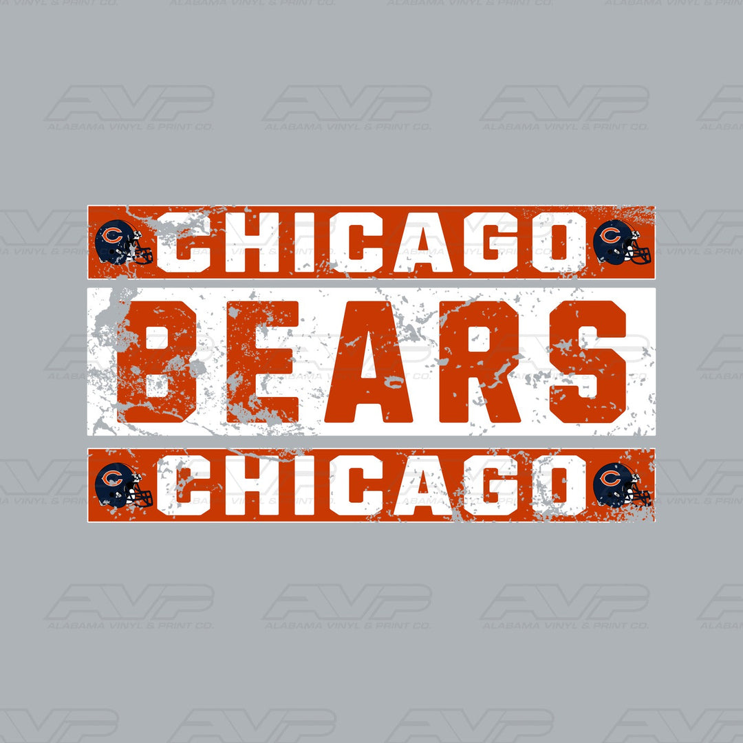 Chicago Bears Grunge Alabama Vinyl & Print Co.