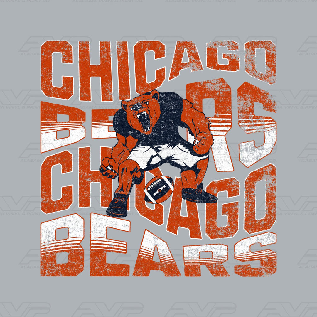 Chicago Bears Wavy Alabama Vinyl & Print Co.