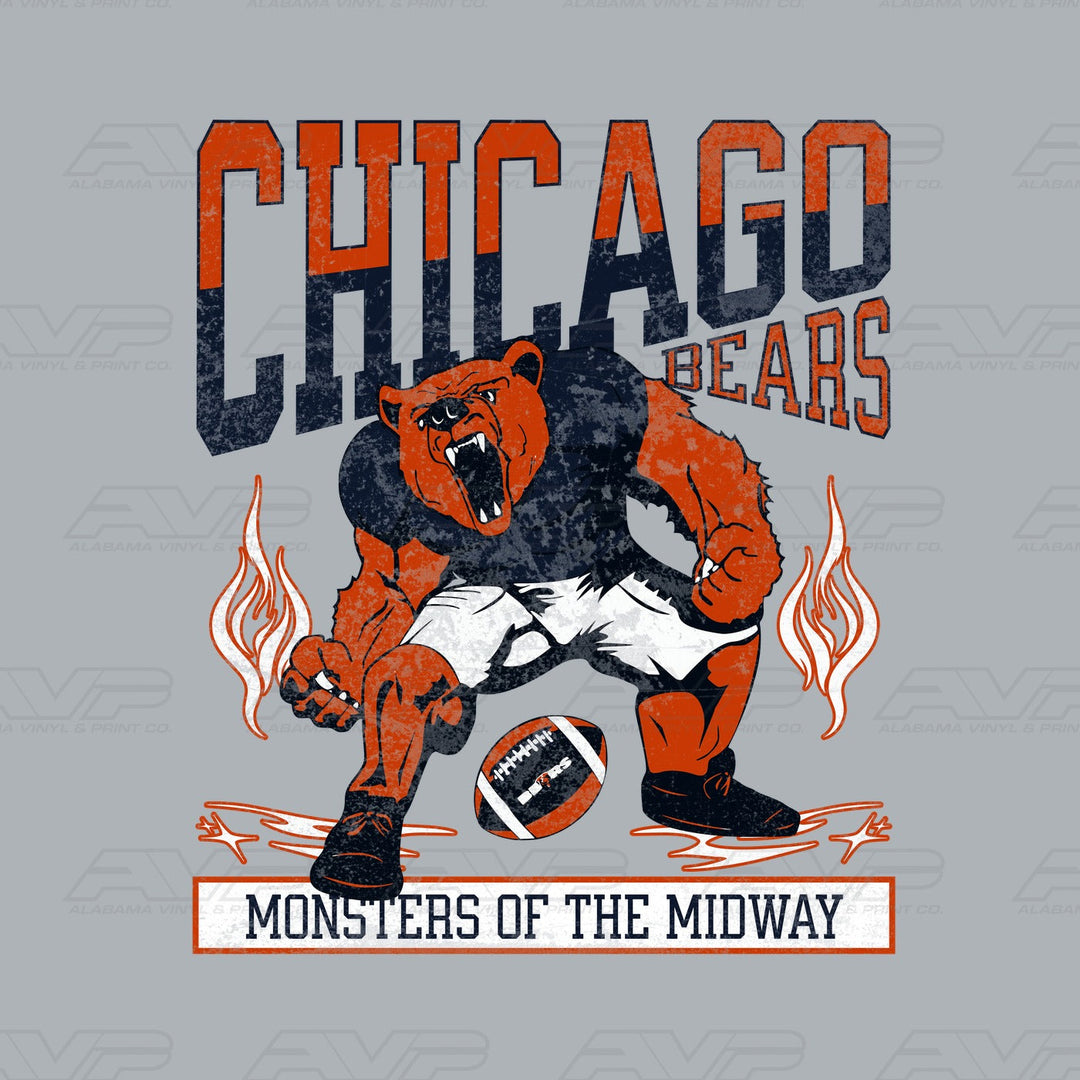 Chicago Bears Monsters of Midway Alabama Vinyl & Print Co.