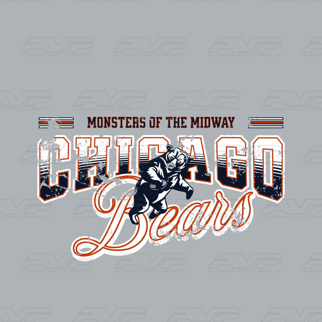 Chicago Bears Monsters of the Midway Alabama Vinyl & Print Co.