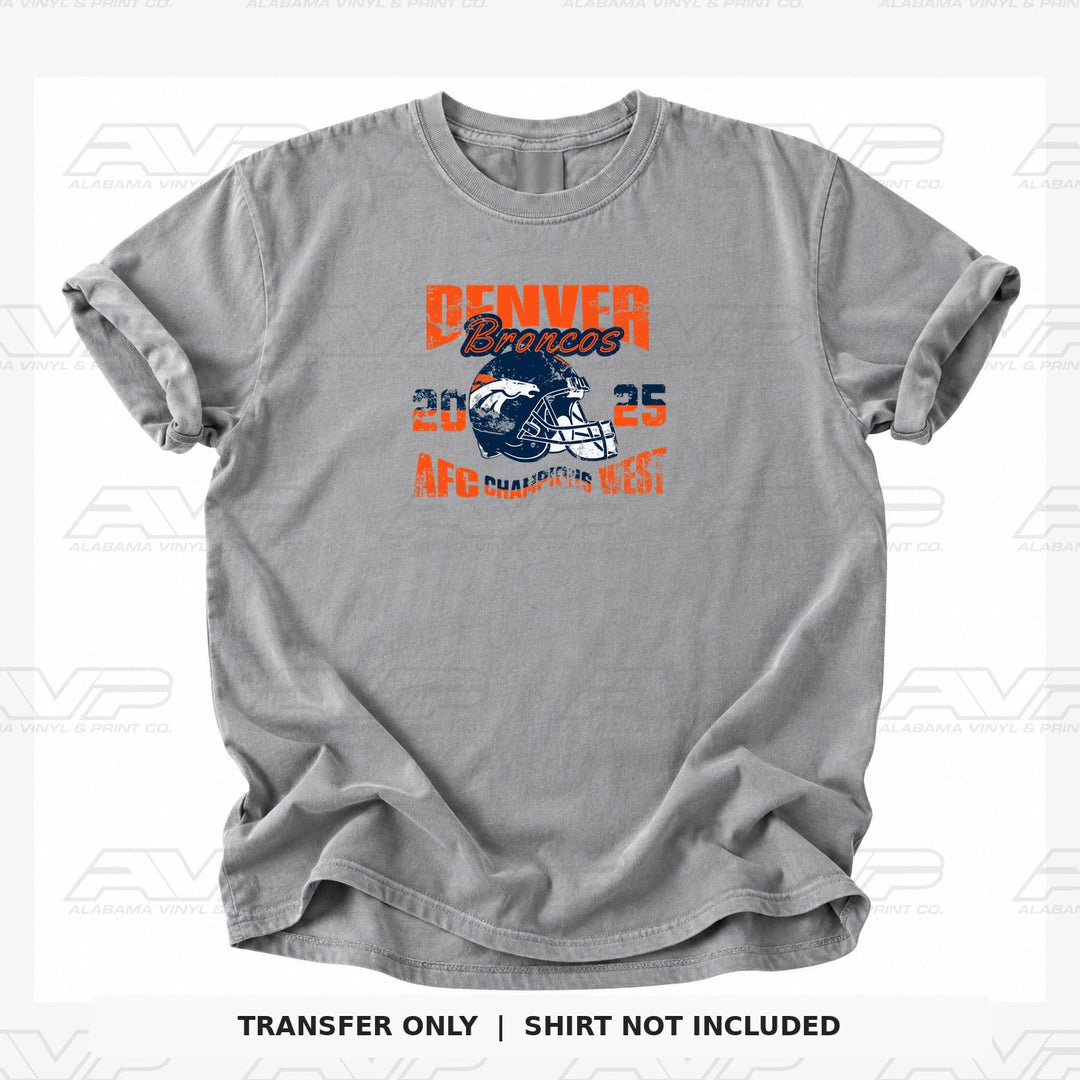 Denver Broncos 2025 AFC Champs West Alabama Vinyl & Print Co.
