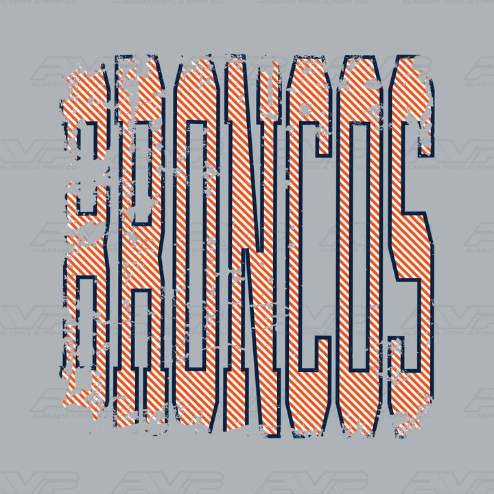 Denver Broncos Stripes Alabama Vinyl & Print Co.