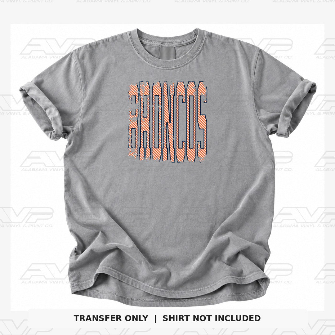 Denver Broncos Stripes Alabama Vinyl & Print Co.