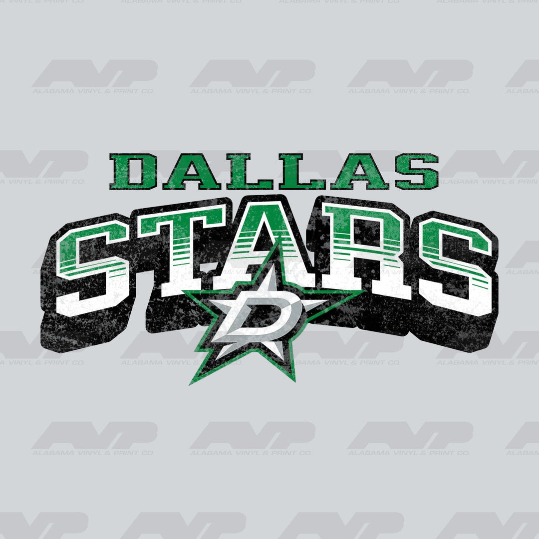 Dallas Stars Classic Distressed Alabama Vinyl & Print Co.