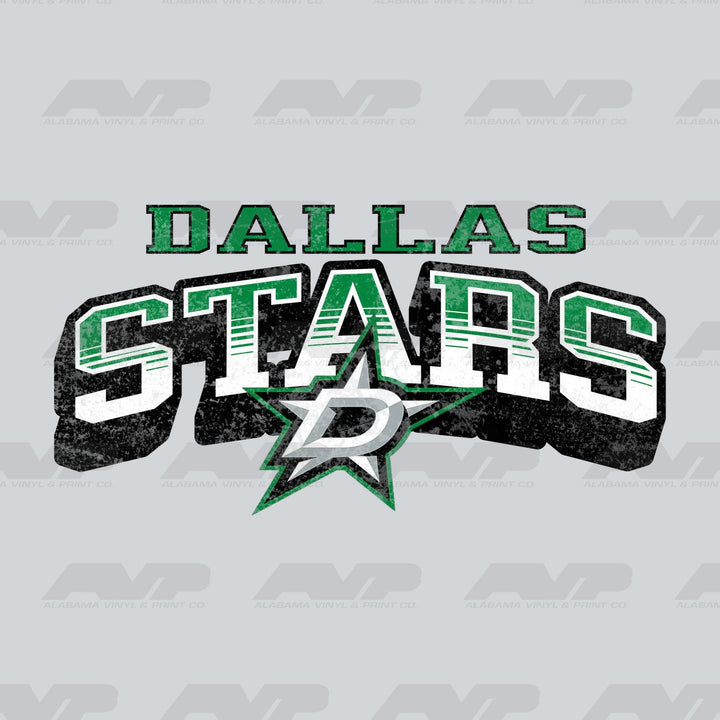 Dallas Stars Classic Distressed Alabama Vinyl & Print Co.