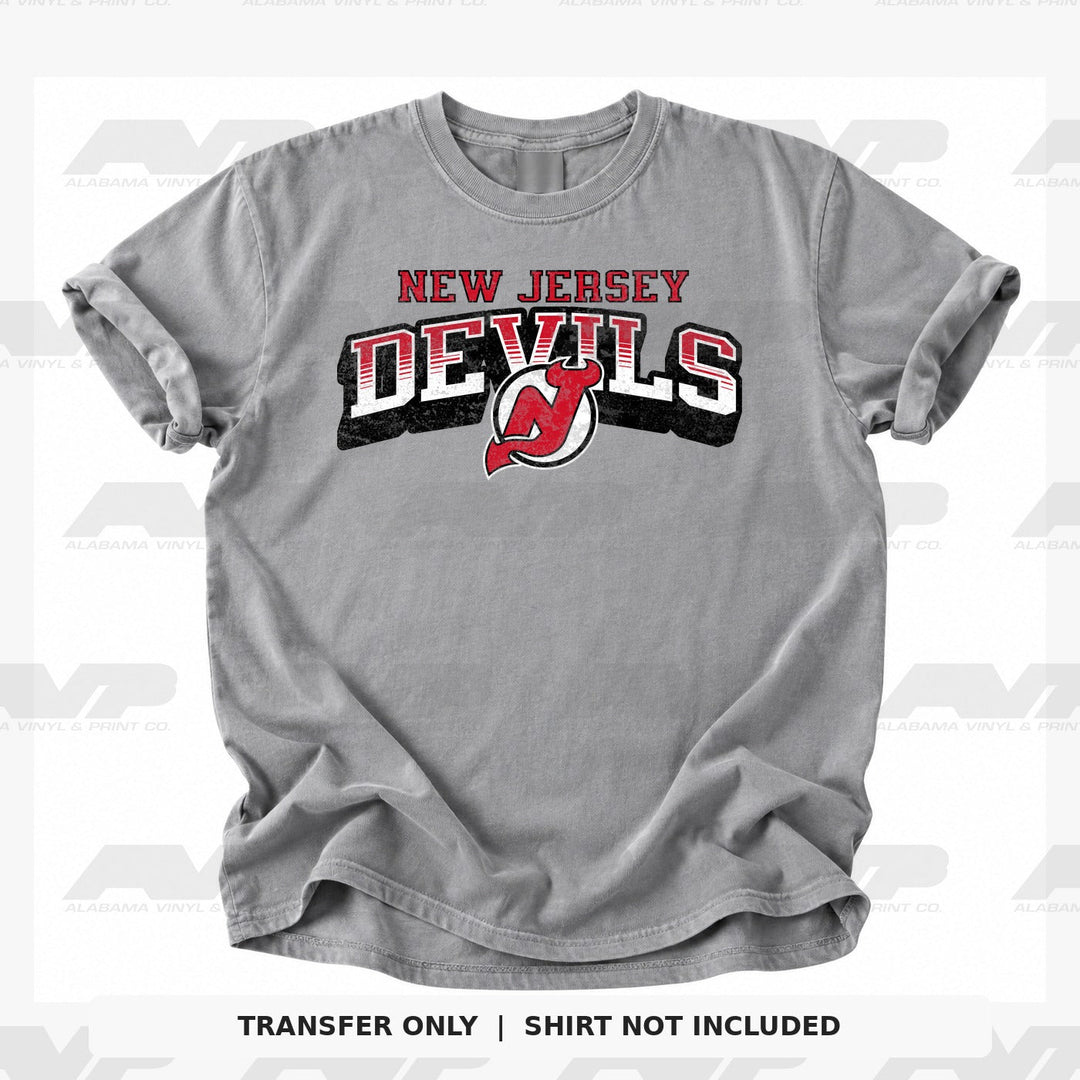 New Jersey Devils Classic Distressed Alabama Vinyl & Print Co.