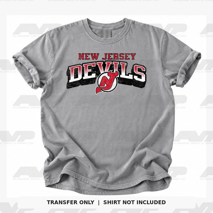 New Jersey Devils Classic Distressed Alabama Vinyl & Print Co.