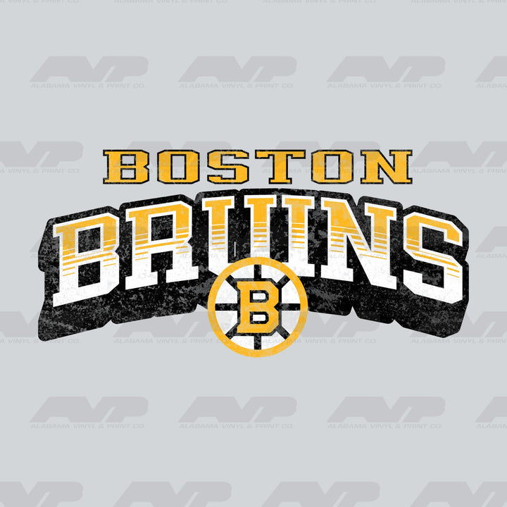 Boston Bruins Classic Distressed Alabama Vinyl & Print Co.