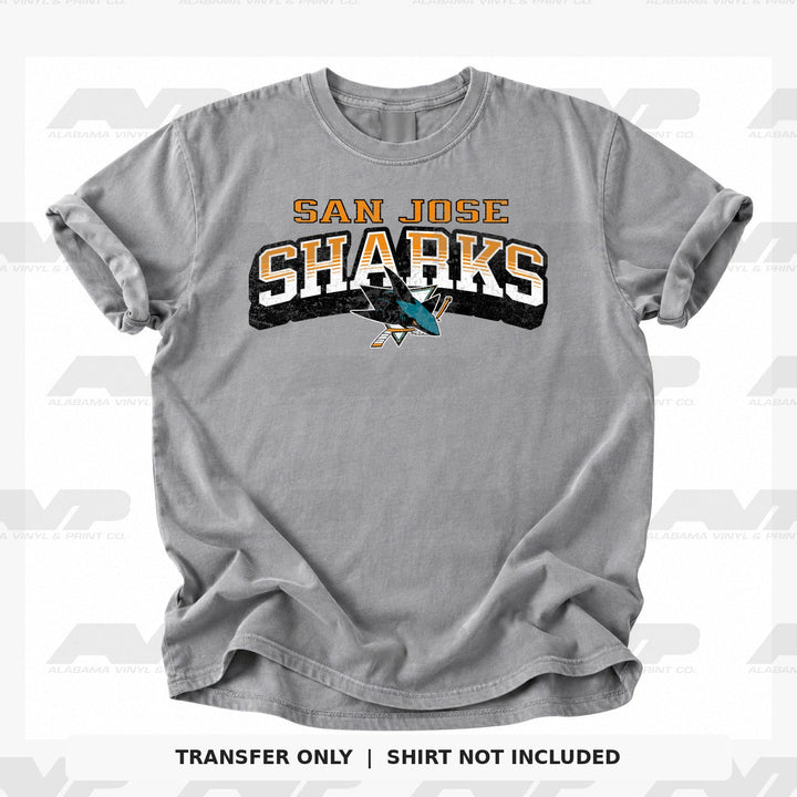 San Jose Sharks Classic Distressed Alabama Vinyl & Print Co.