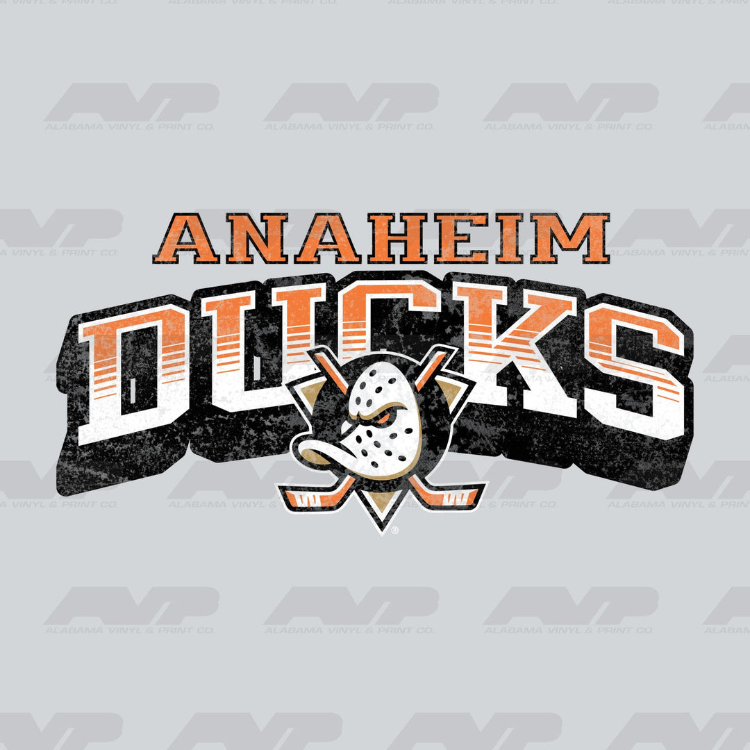 Anaheim Ducks Classic Distressed Alabama Vinyl & Print Co.