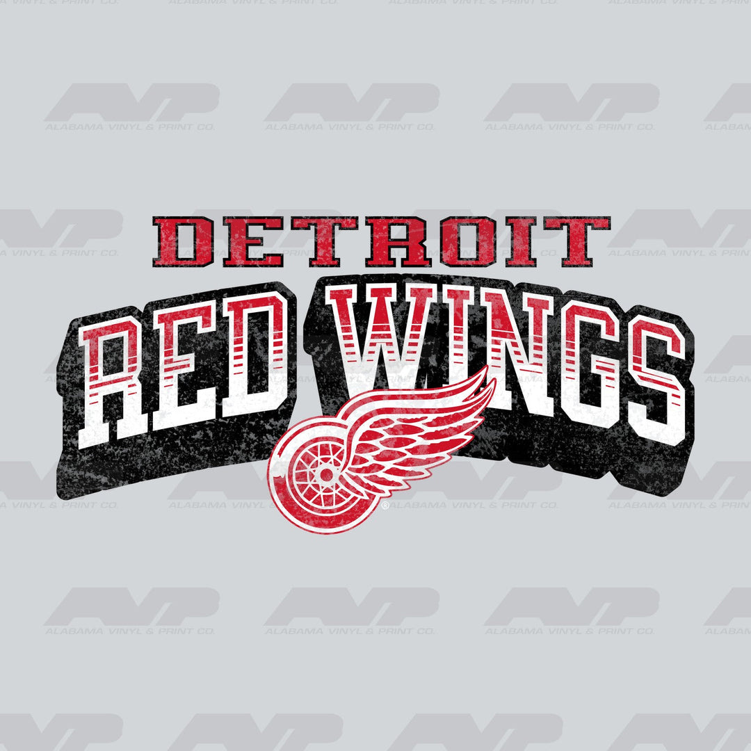 Detroit Red Wings Classic Distressed Alabama Vinyl & Print Co.