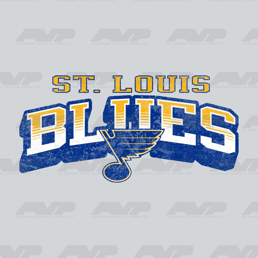 St. Louis Blues Classic Distressed Alabama Vinyl & Print Co.