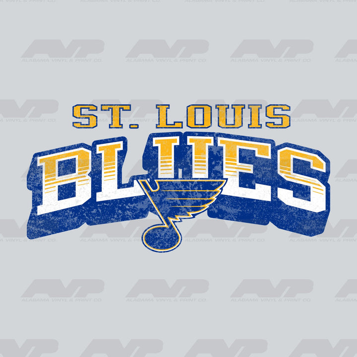 St. Louis Blues Classic Distressed Alabama Vinyl & Print Co.