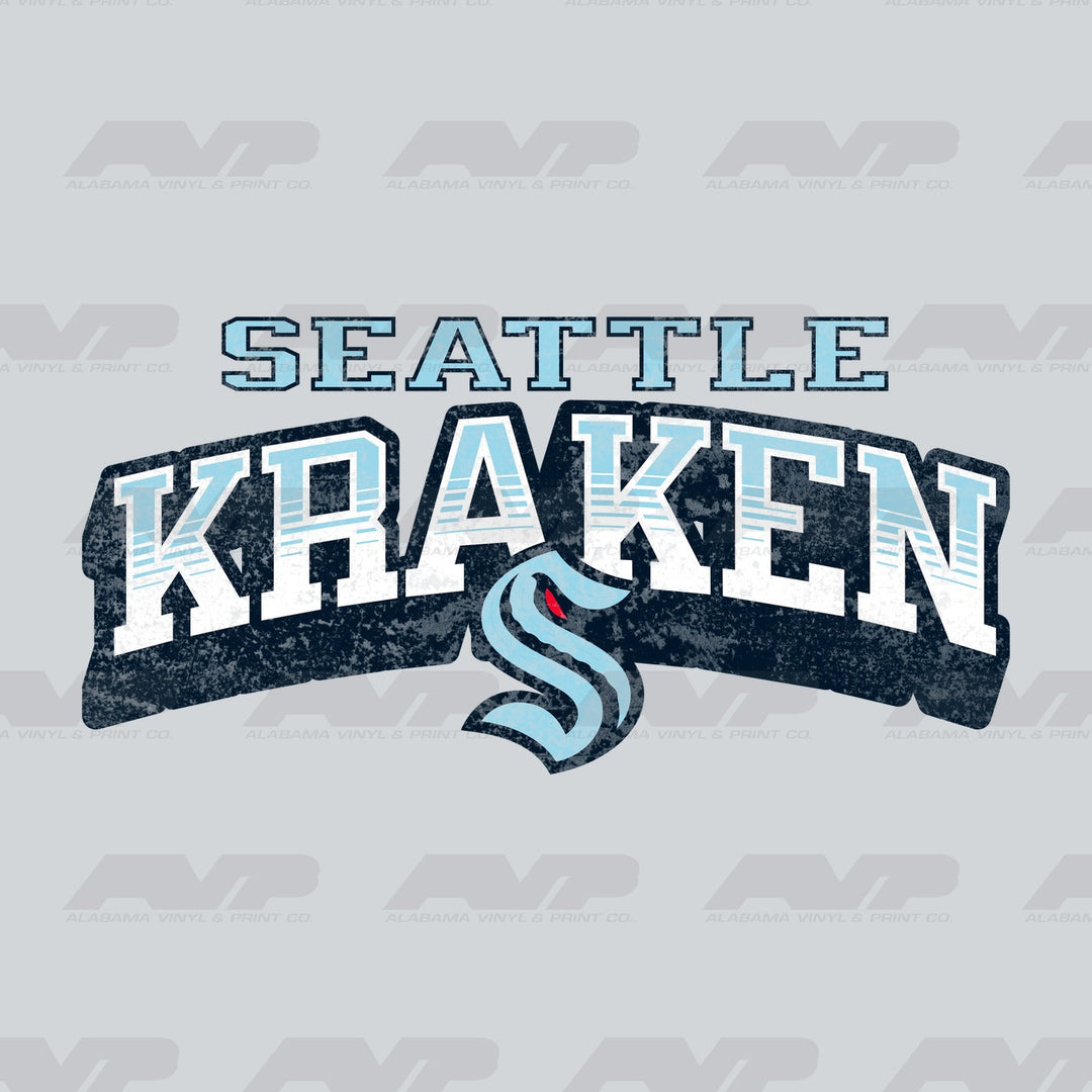 Seattle Kraken Classic Distressed Alabama Vinyl & Print Co.