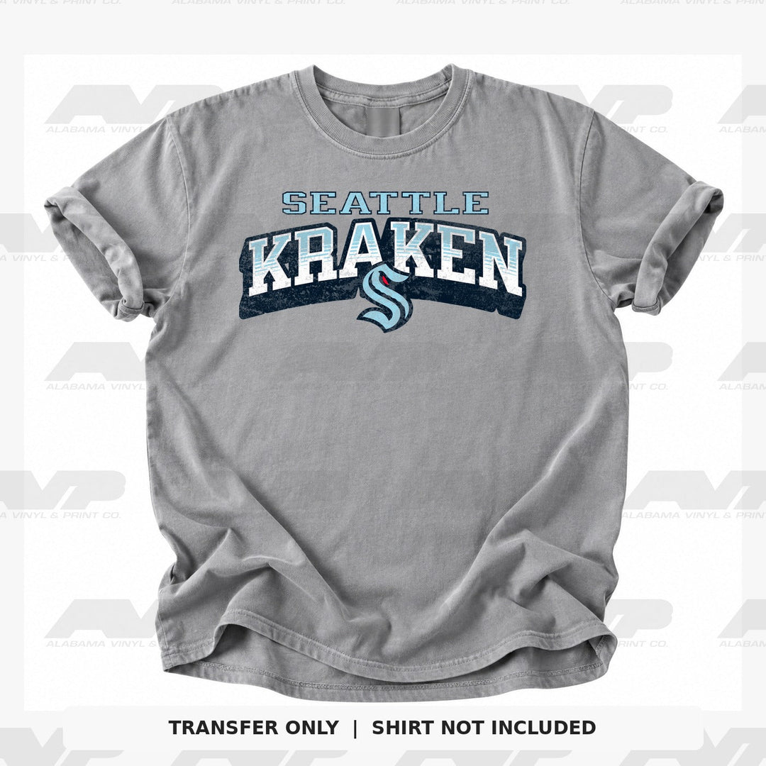 Seattle Kraken Classic Distressed Alabama Vinyl & Print Co.