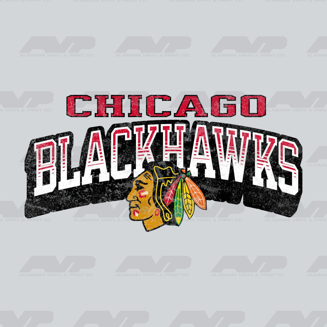 Chicago Blackhawks Classic Distressed Alabama Vinyl & Print Co.
