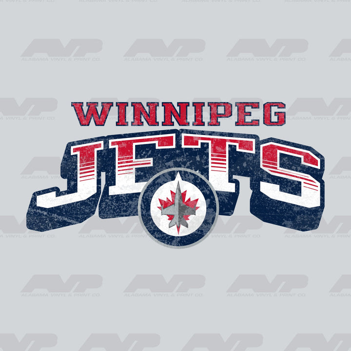 Winnipeg Jets Classic Distressed Alabama Vinyl & Print Co.