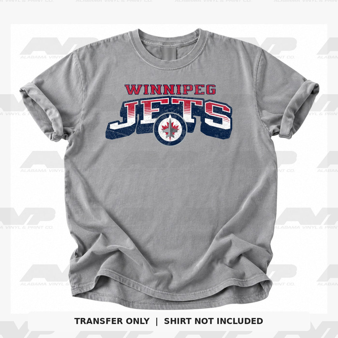 Winnipeg Jets Classic Distressed Alabama Vinyl & Print Co.