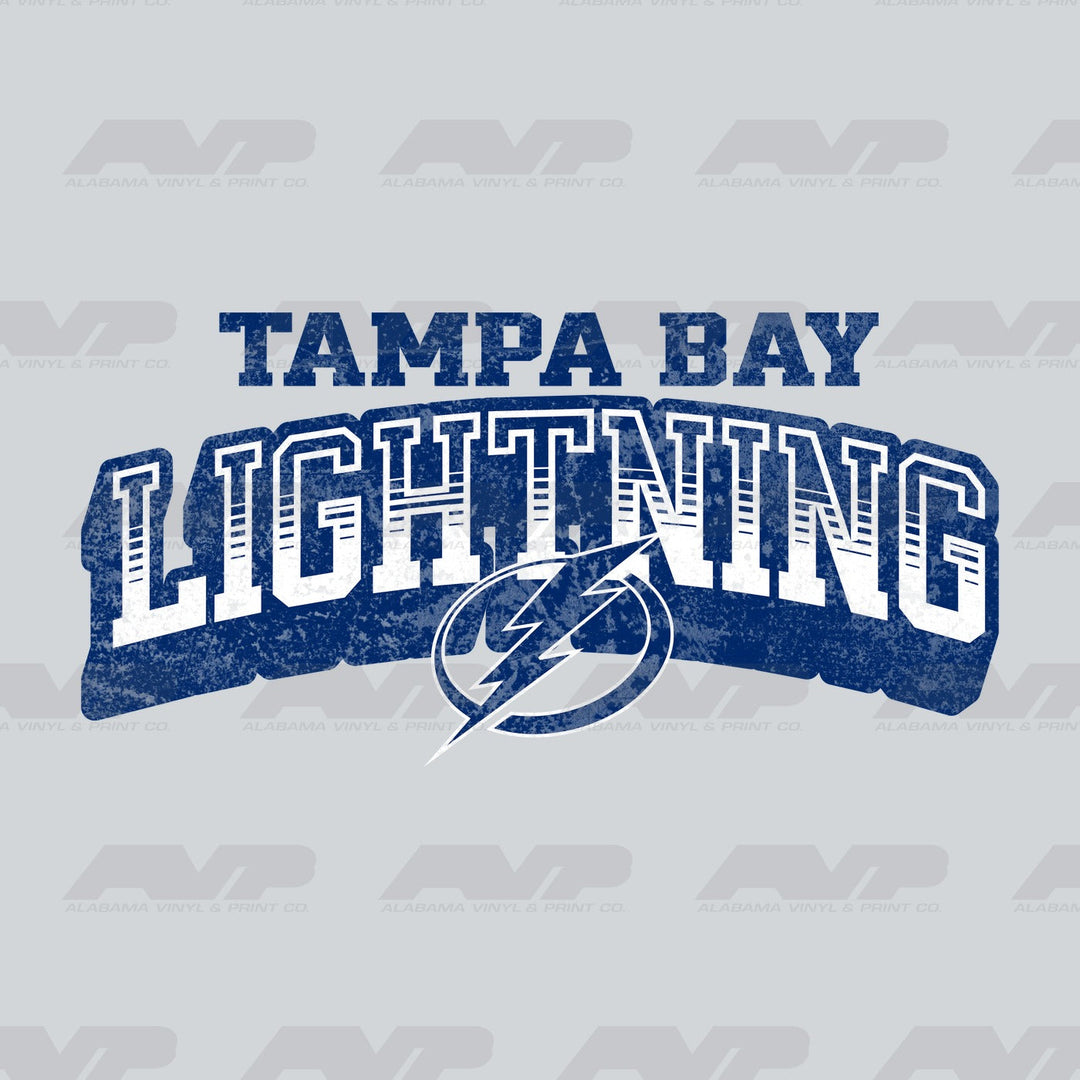 Tampa Bay Lightning Classic Distressed Alabama Vinyl & Print Co.