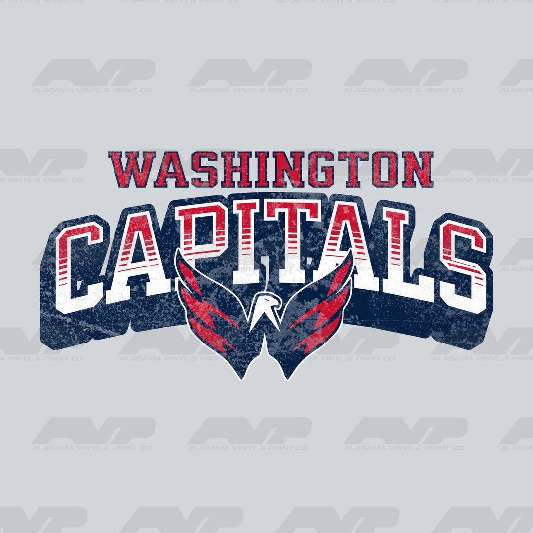 Washington Capitals Classic Distressed Alabama Vinyl & Print Co.