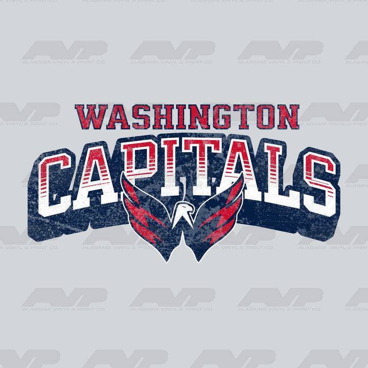 Washington Capitals Classic Distressed Alabama Vinyl & Print Co.